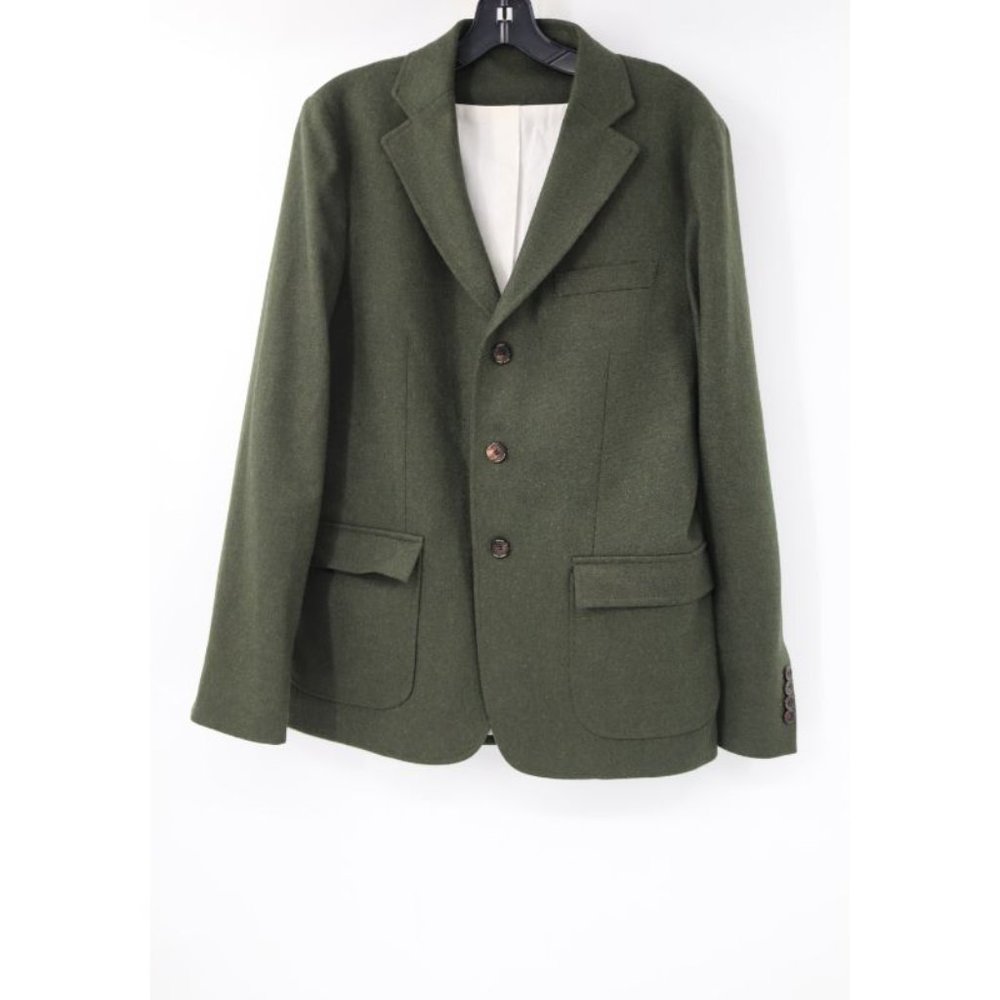 Apolis global‎ citizen sport coat Mens small three button green wool blend tweed